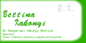 bettina kakonyi business card